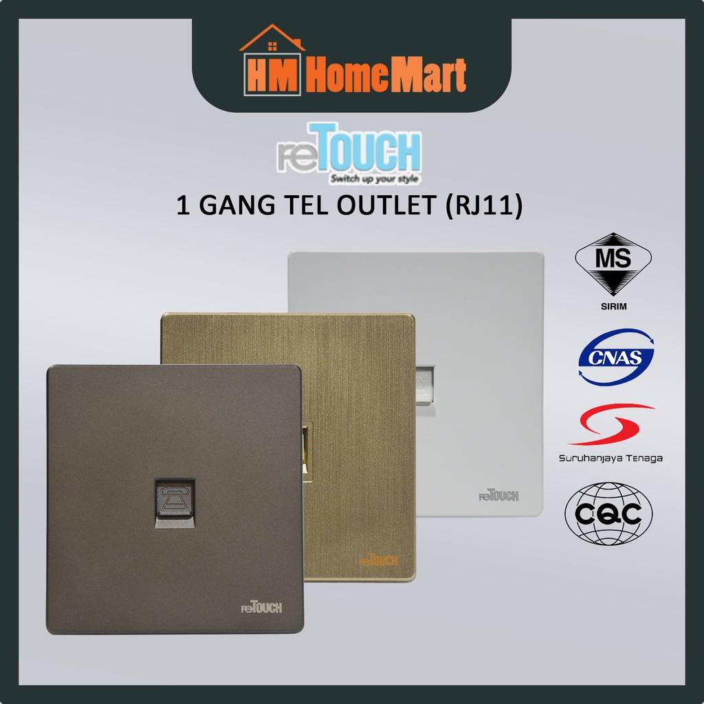 RETOUCH ULTRA RIMLESS COMMUNICATION OUTLETS TELEPHONE / ASTRO / CAT6