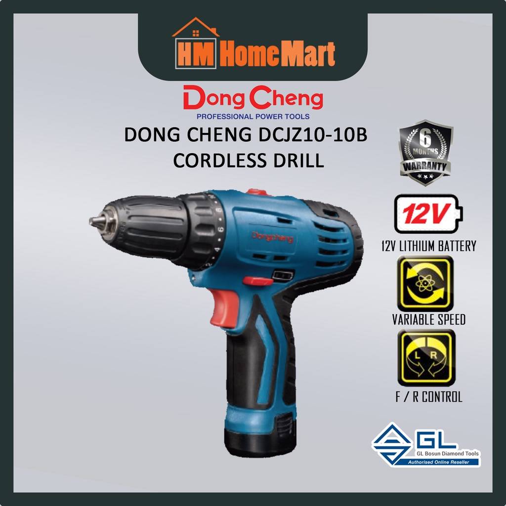 DONG CHENG Cordless Drill 12V DCJZ1010B (6 Months Warranty)
