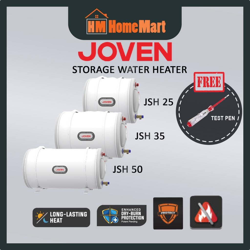 JOVEN Horizontal Ceiling Storage Water Heater JSH25/JSH35/JSH50 (5 Years  Warranty)