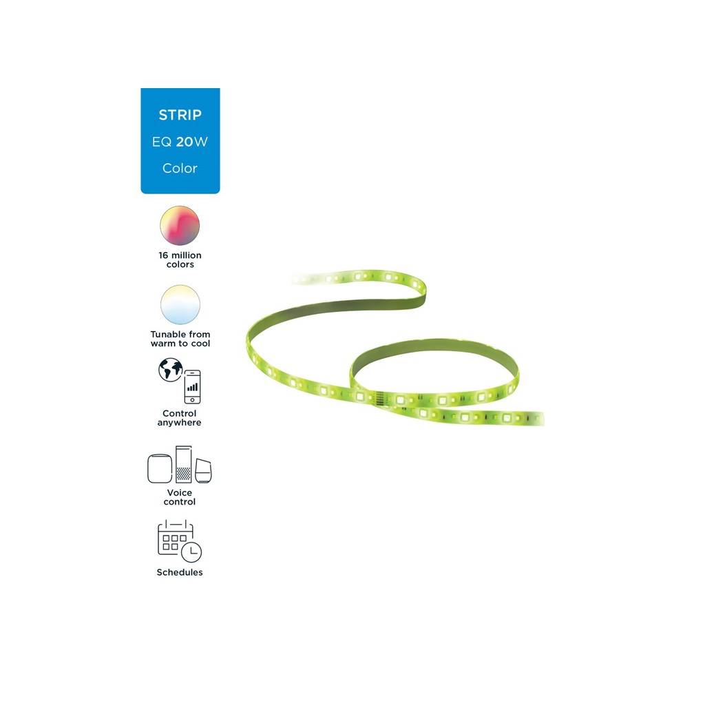 WiZ Smart Lighting White and Coloured LED Strip 2 Meter Starter Kit