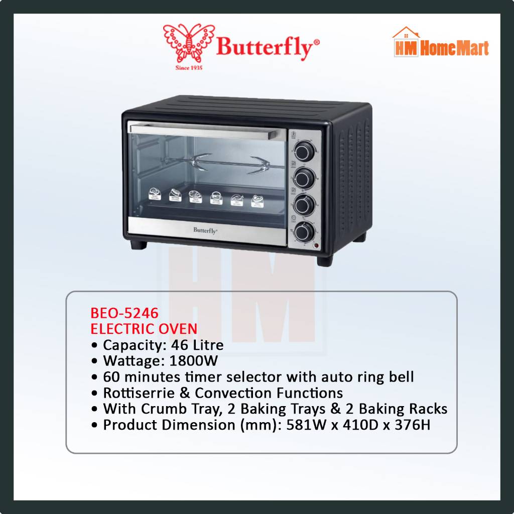BUTTERFLY BEO5246 Electric Oven 46L (1 Year Warranty)