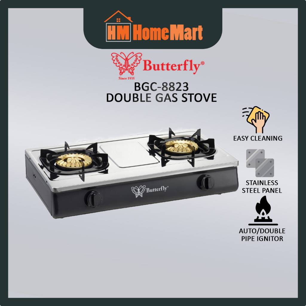 BUTTERFLY BGC8823 Double Gas Stove (1 Year Warranty)